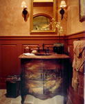 BATHROOM  Hand Painted Cabinet