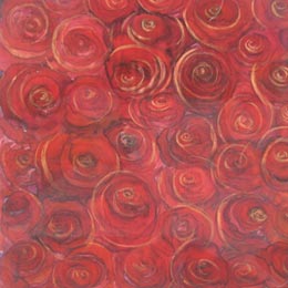 Silk Painting Rose Garden