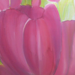 Silk Painting Tulips