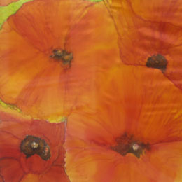 Silk Painting Poppies