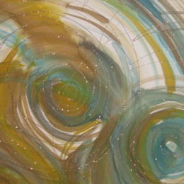 Silk Painting Abstract Moment