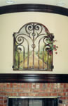 FIREPLACE  Iron Window Mural 